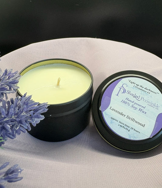 Lavender Driftwood Tin