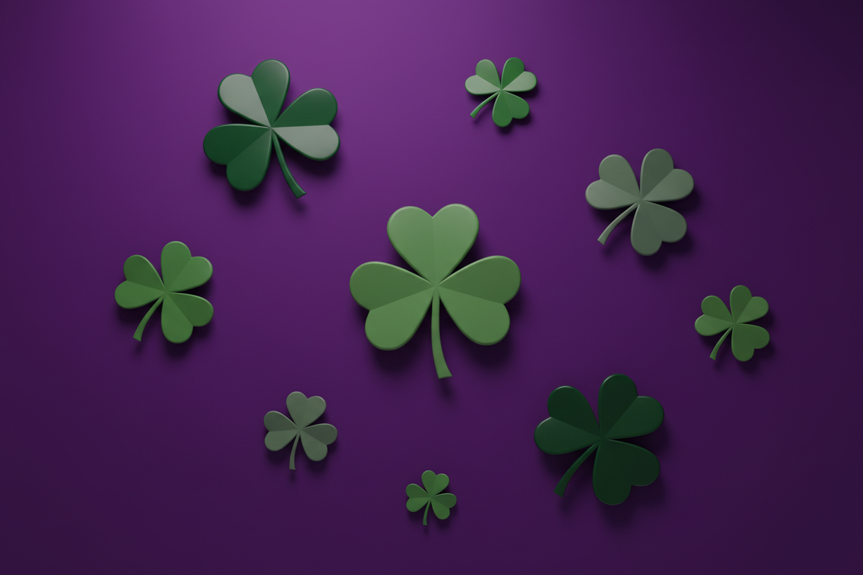 St. Patrick's Day 3D Shamrock Banner - Balanced